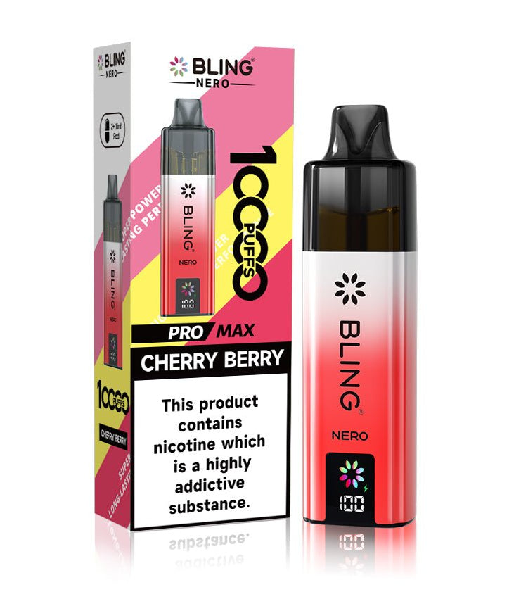 Buy Crystal Bling Nero 10k Vape Kit Box of 5 Cherry Berry
