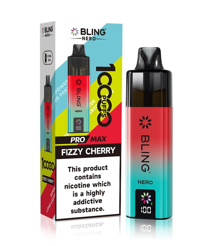 Buy Crystal Bling Nero 10k Vape Kit Box of 5 Fizzy Cherry
