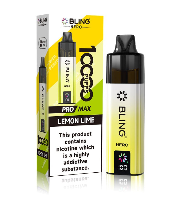 Buy Crystal Bling Nero 10k Vape Kit Box of 5 Lemon Lime