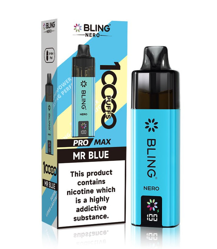 Buy Crystal Bling Nero 10k Vape Kit Box of 5 Mr Blue