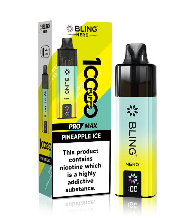 Buy Crystal Bling Nero 10k Vape Kit Box of 5 Pineapple Ice