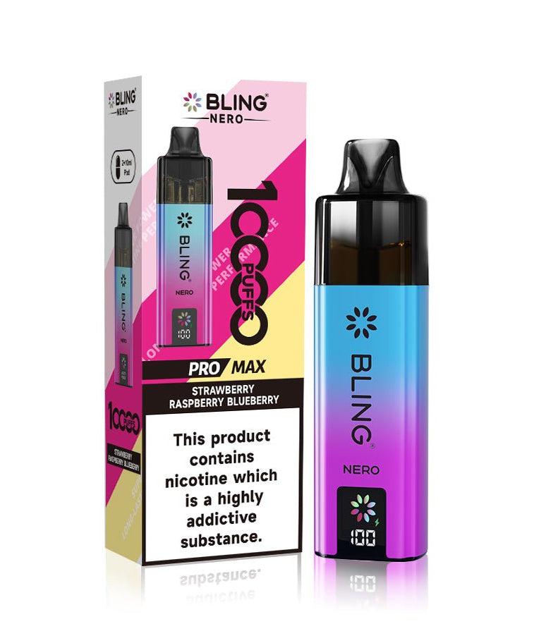 Buy Crystal Bling Nero 10k Vape Kit Box of 5 Strawberry Raspberry Blueberry