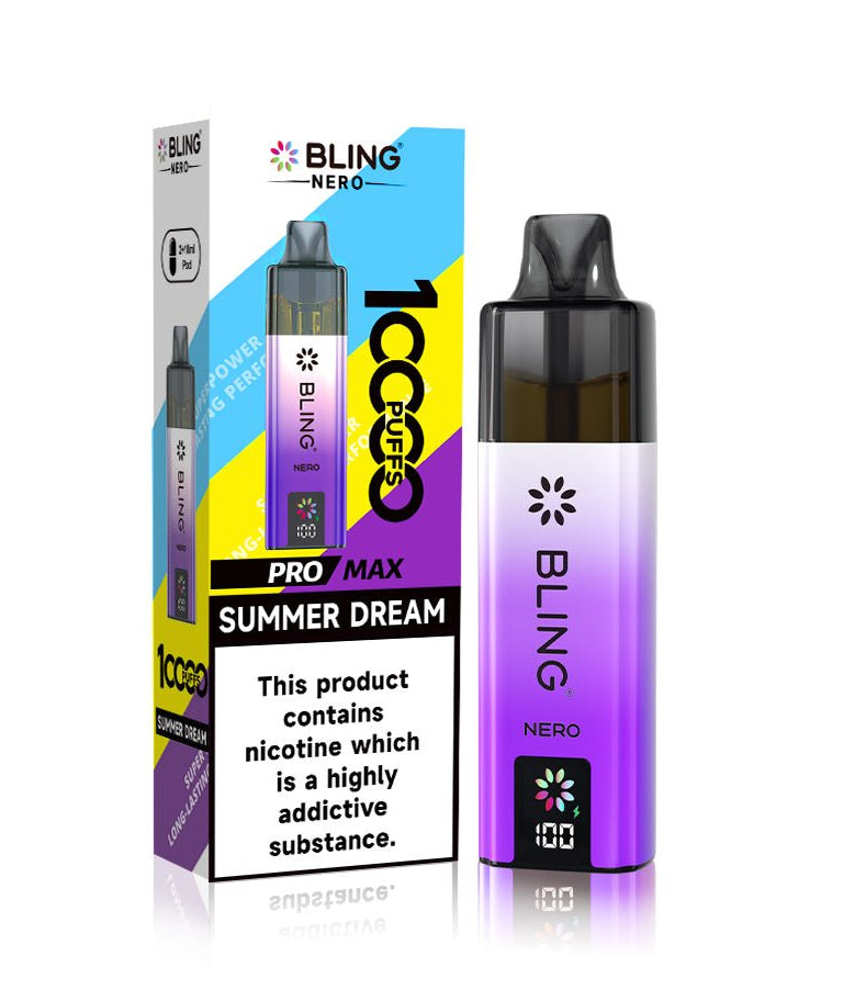 Buy Crystal Bling Nero 10k Vape Kit Box of 5 Summer Dream
