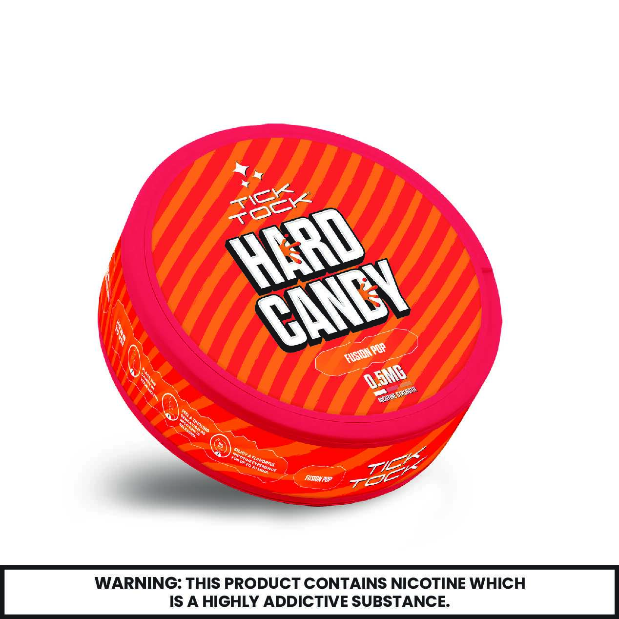 Buy Tick Tock Nicotine Hard Candy 0.5mg - Pack of 5 Fusion Pop