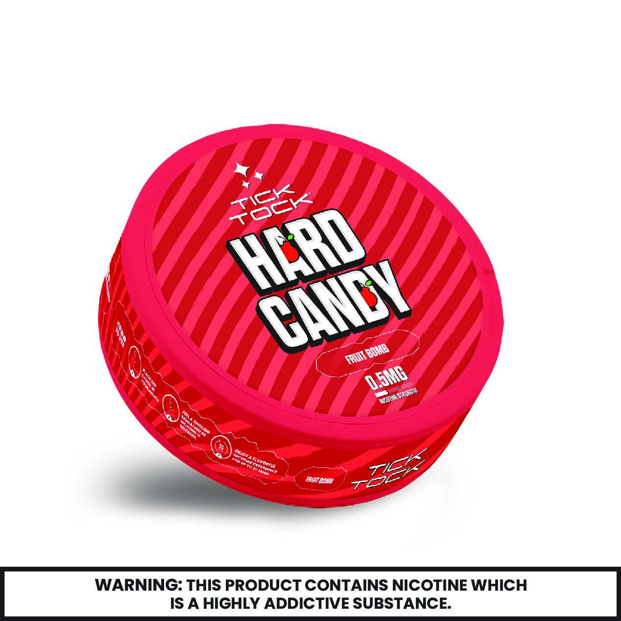 Buy Tick Tock Nicotine Hard Candy 0.5mg - Pack of 5 Fruit Bomb
