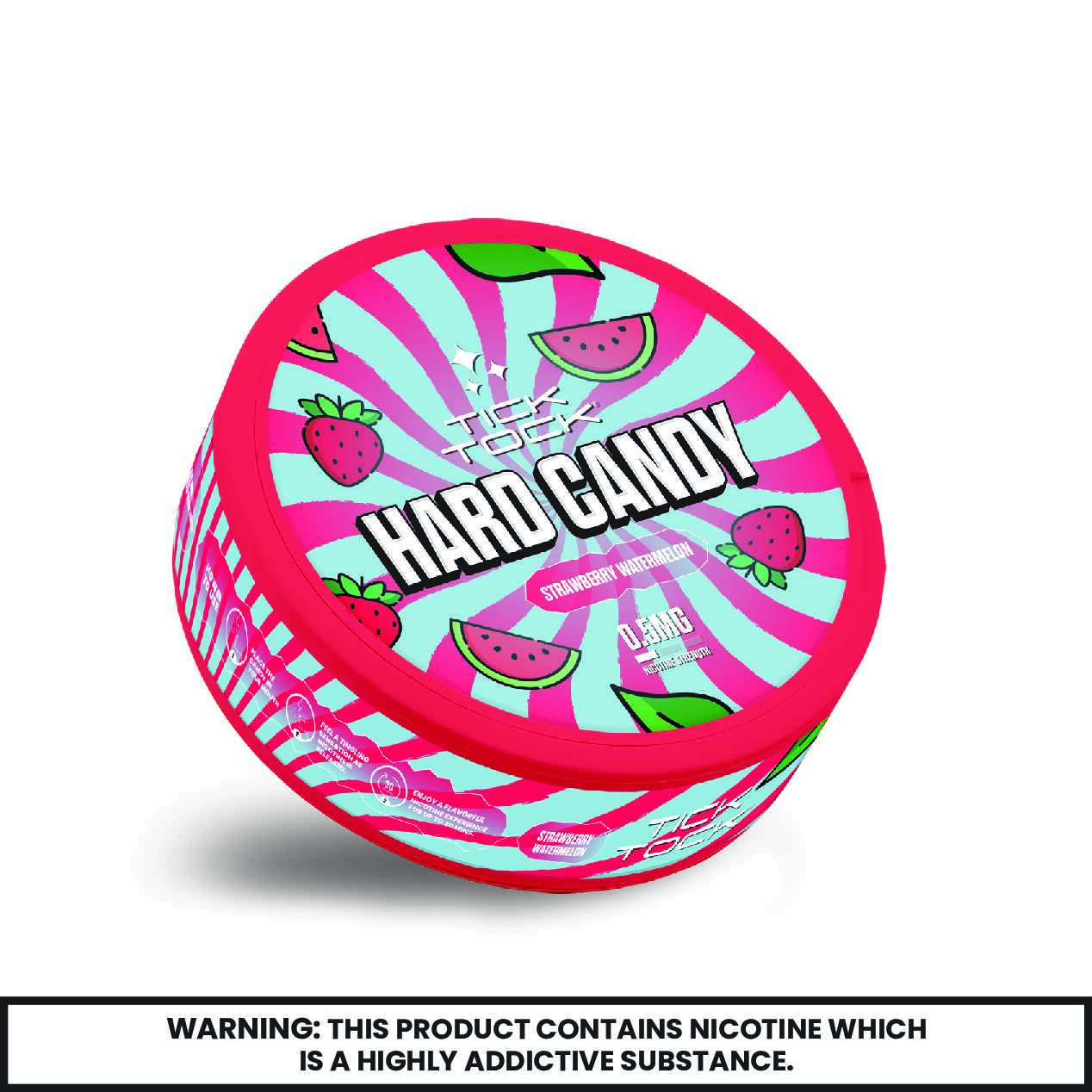 Buy Tick Tock Nicotine Hard Candy 0.5mg - Pack of 5 Strawberry Watermelon
