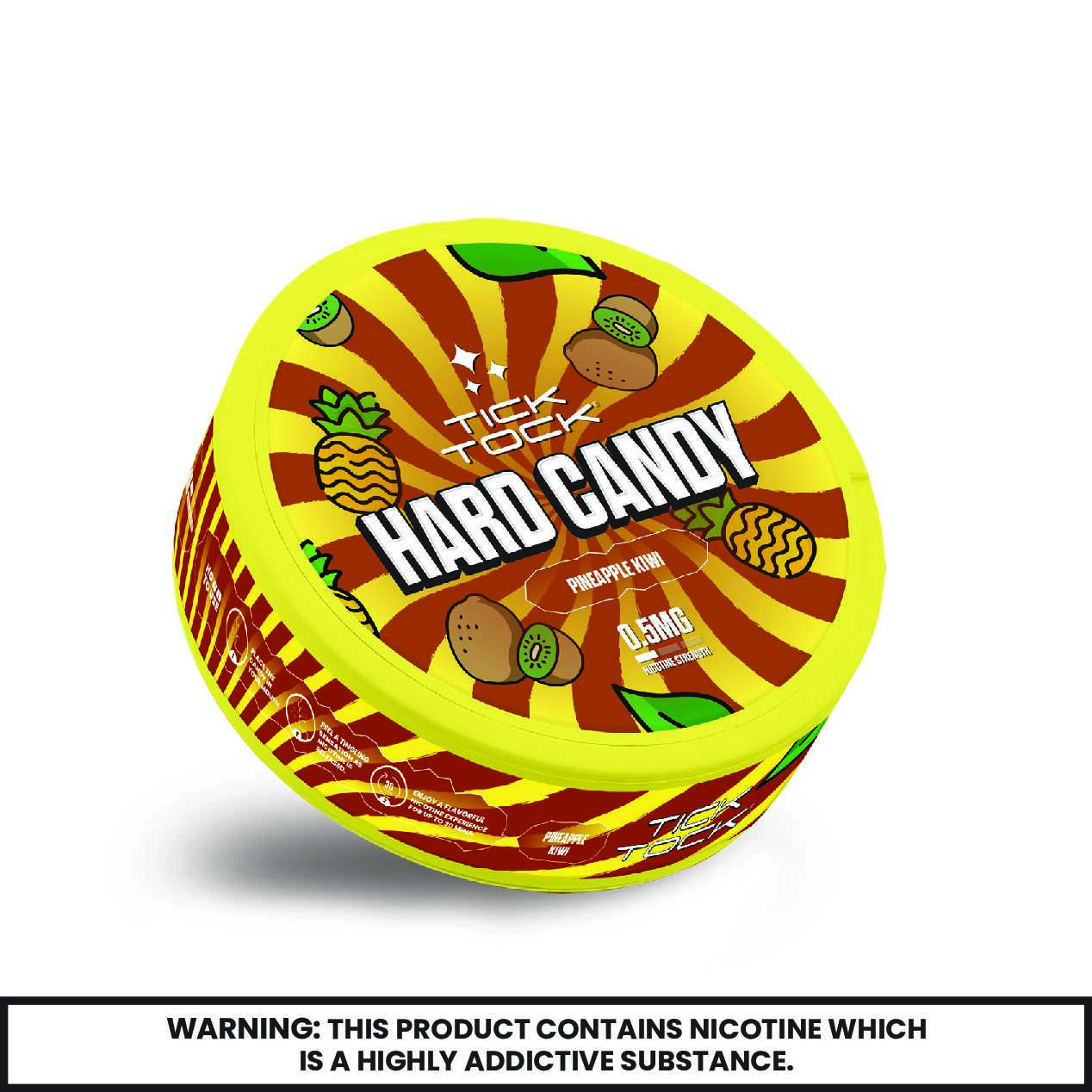 Buy Tick Tock Nicotine Hard Candy 0.5mg - Pack of 5 Pineapple Kiwi