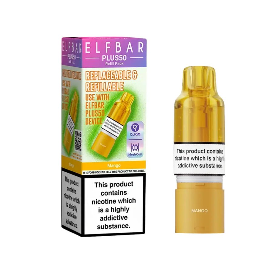 Buy Elf Bar Plus 50 Refill Pod (Pack of 5) Mango