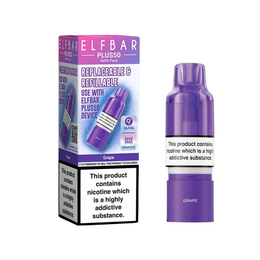 Buy Elf Bar Plus 50 Refill Pod (Pack of 5) Grape