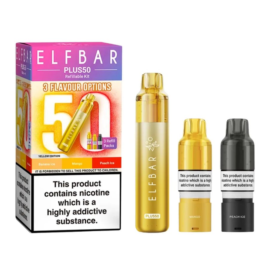 Buy Elf Bar Plus 50 Vape Kit (Pack of 5) Yellow Edition