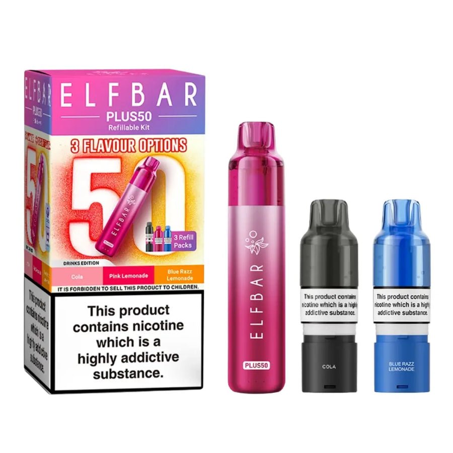 Buy Elf Bar Plus 50 Vape Kit (Pack of 5) Drinks Edition