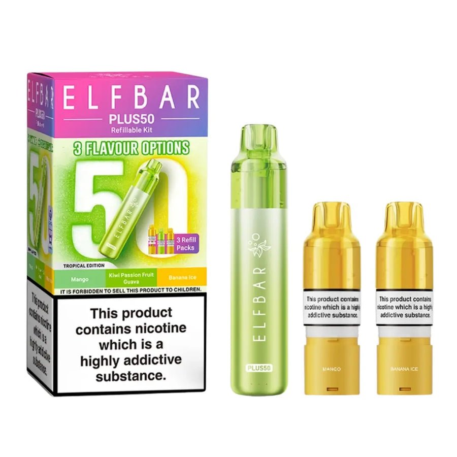 Buy Elf Bar Plus 50 Vape Kit (Pack of 5) Tropical Edition