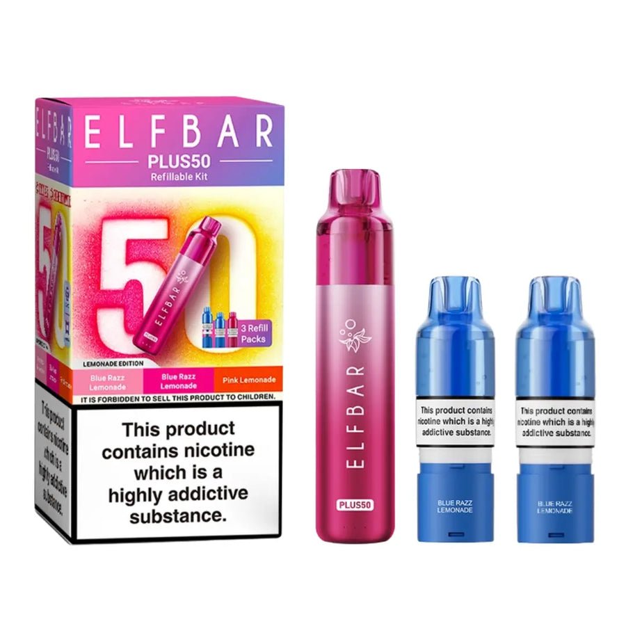 Buy Elf Bar Plus 50 Vape Kit (Pack of 5) Lemonade Edition