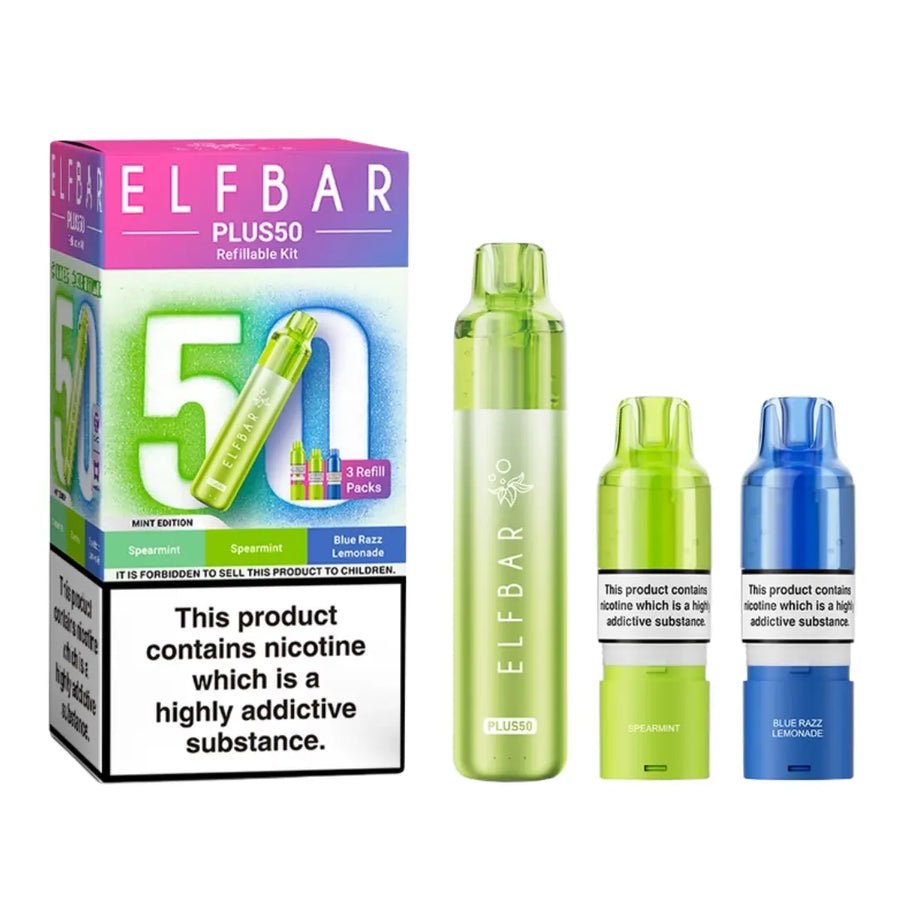 Buy Elf Bar Plus 50 Vape Kit (Pack of 5) Mint Edition