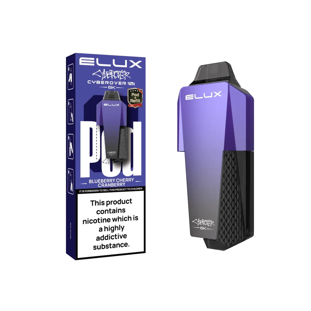 Buy Elux Cyberover 6000 Replacement Pods - Box of 5 Blueberry Cherry Cranberry