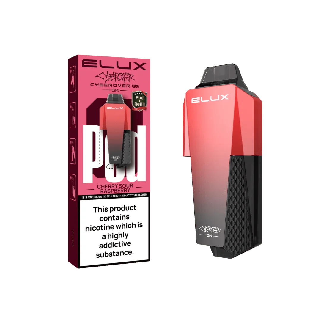 Buy Elux Cyberover 6000 Replacement Pods - Box of 5 Cherry Sour Raspberry
