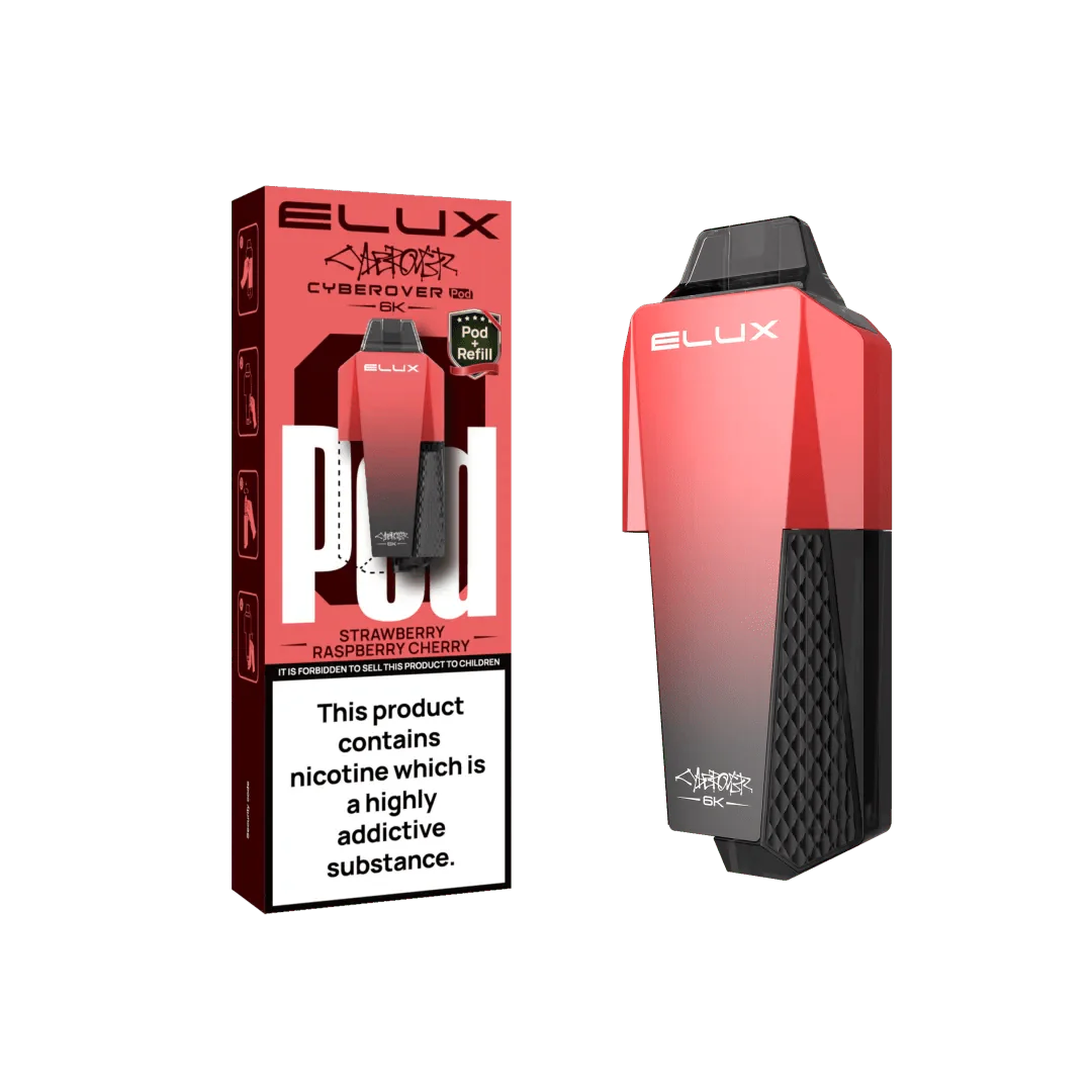 Buy Elux Cyberover 6000 Replacement Pods - Box of 5 Strawberry Raspberry Cherry
