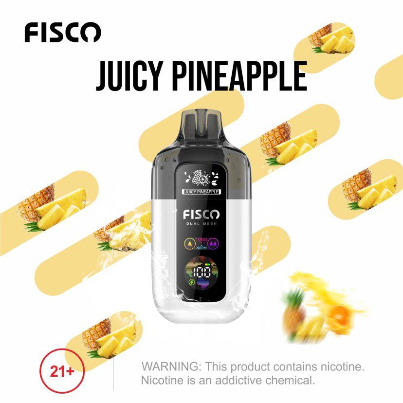 Buy Fisco Point Pro 7000 Disposable Vape - Box of 5 Juicy Pineapple