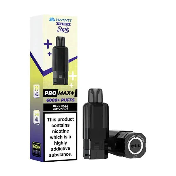 Buy Hayati Pro Max Plus 6000 Prefilled Pods Box of 5 Blue Razz Cherry 20mg