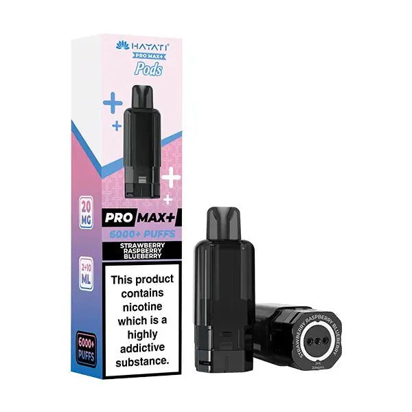 Buy Hayati Pro Max Plus 6000 Prefilled Pods Box of 5 Strawberry Raspberry Blueberry 20mg