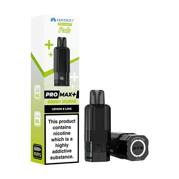 Buy Hayati Pro Max Plus 6000 Prefilled Pods Box of 5 Lemon Lime 20mg