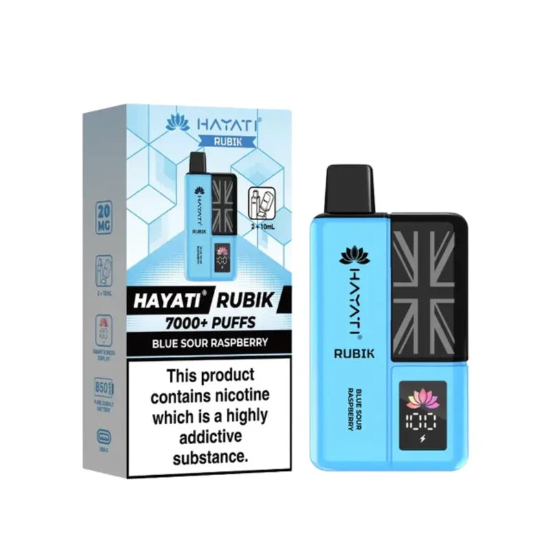Buy Hayati Rubik 7000 Puffs Vape Kit Pack of 5 Blue Sour Raspberry