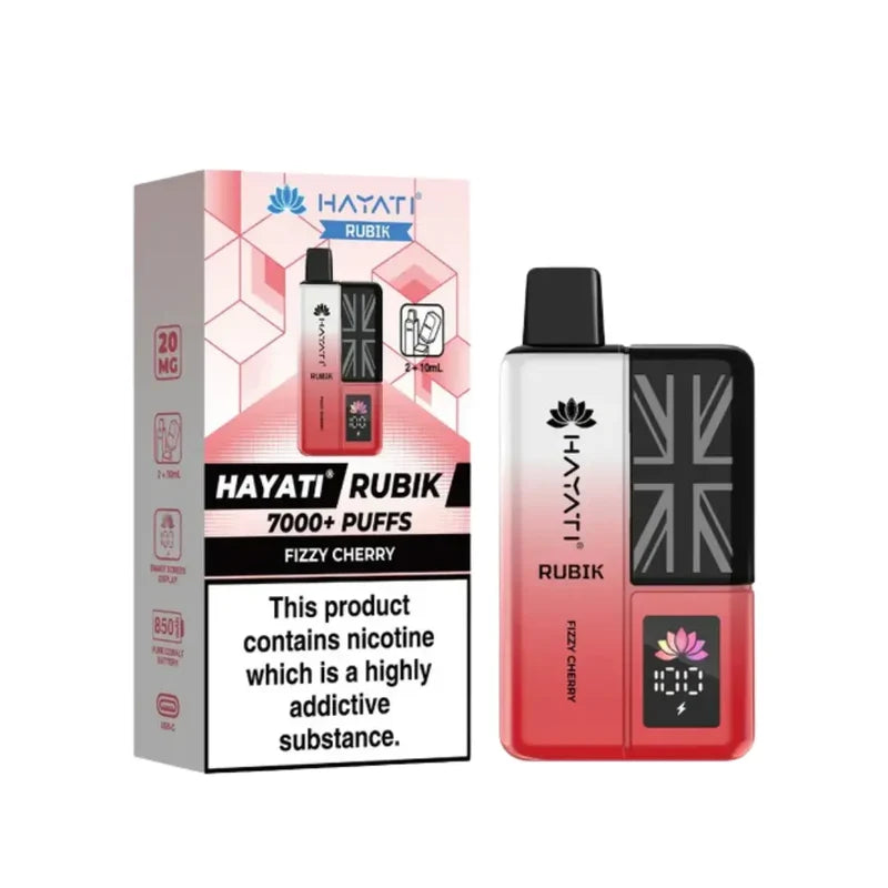 Buy Hayati Rubik 7000 Puffs Vape Kit Pack of 5 Fizzy Cherry