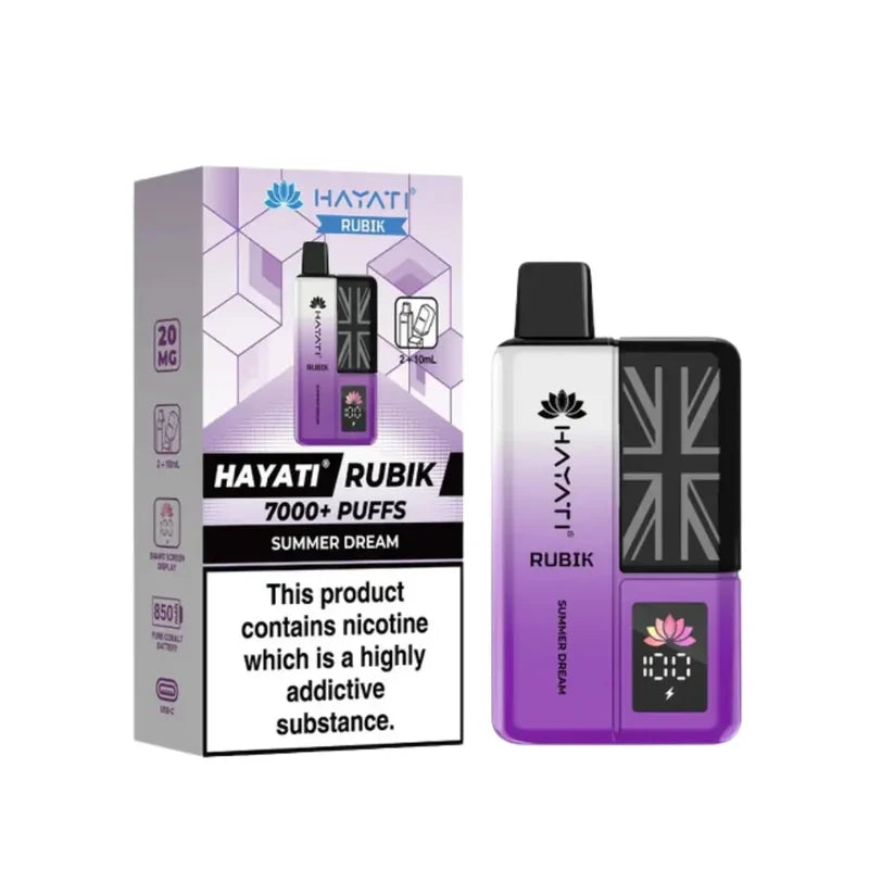 Buy Hayati Rubik 7000 Puffs Vape Kit Pack of 5 Summer Dream