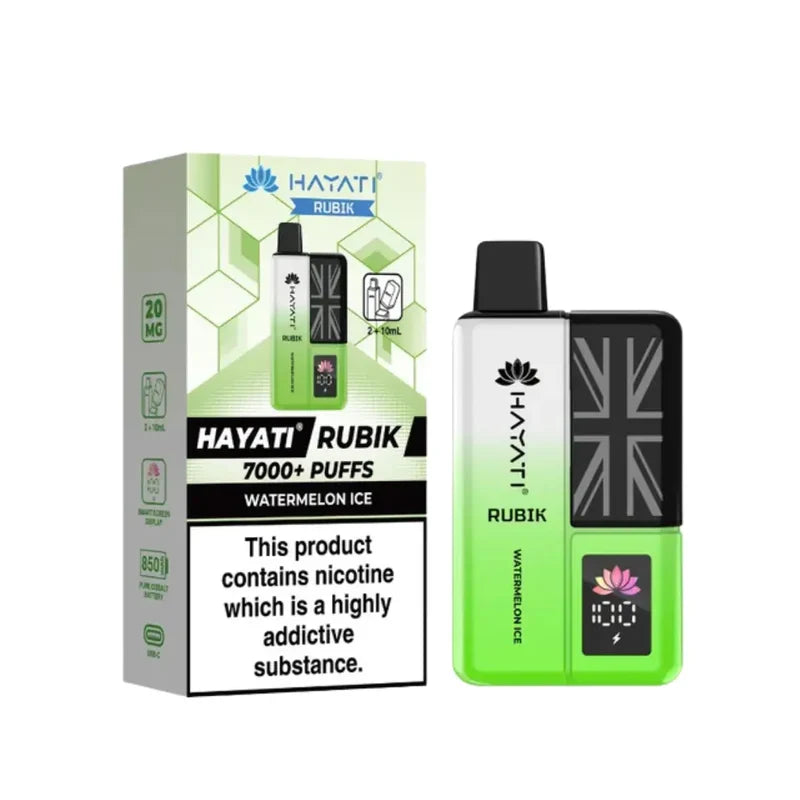 Buy Hayati Rubik 7000 Puffs Vape Kit Pack of 5 Watermelon Ice