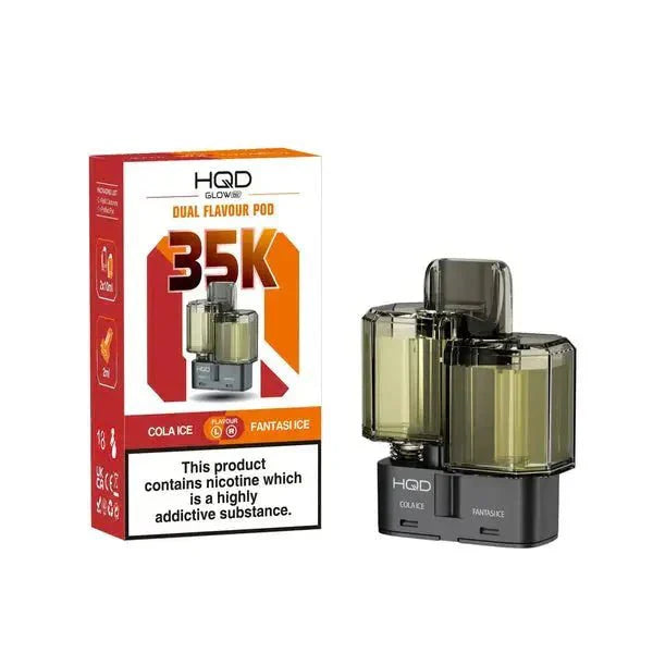 Buy HQD Glow Air 35K Prefilled Pods Pack of 5 Cola Ice Fantasi Ice