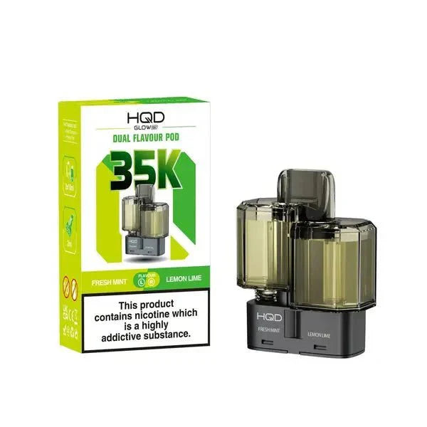 Buy HQD Glow Air 35K Prefilled Pods Pack of 5 Fresh Mint Lemon Lime