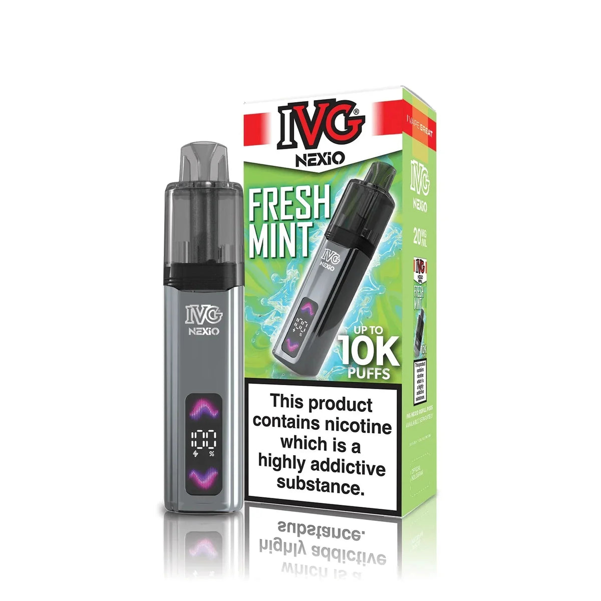 Buy IVG Nexio 10k Pod Vape Kit Box of 5 Fresh Mint
