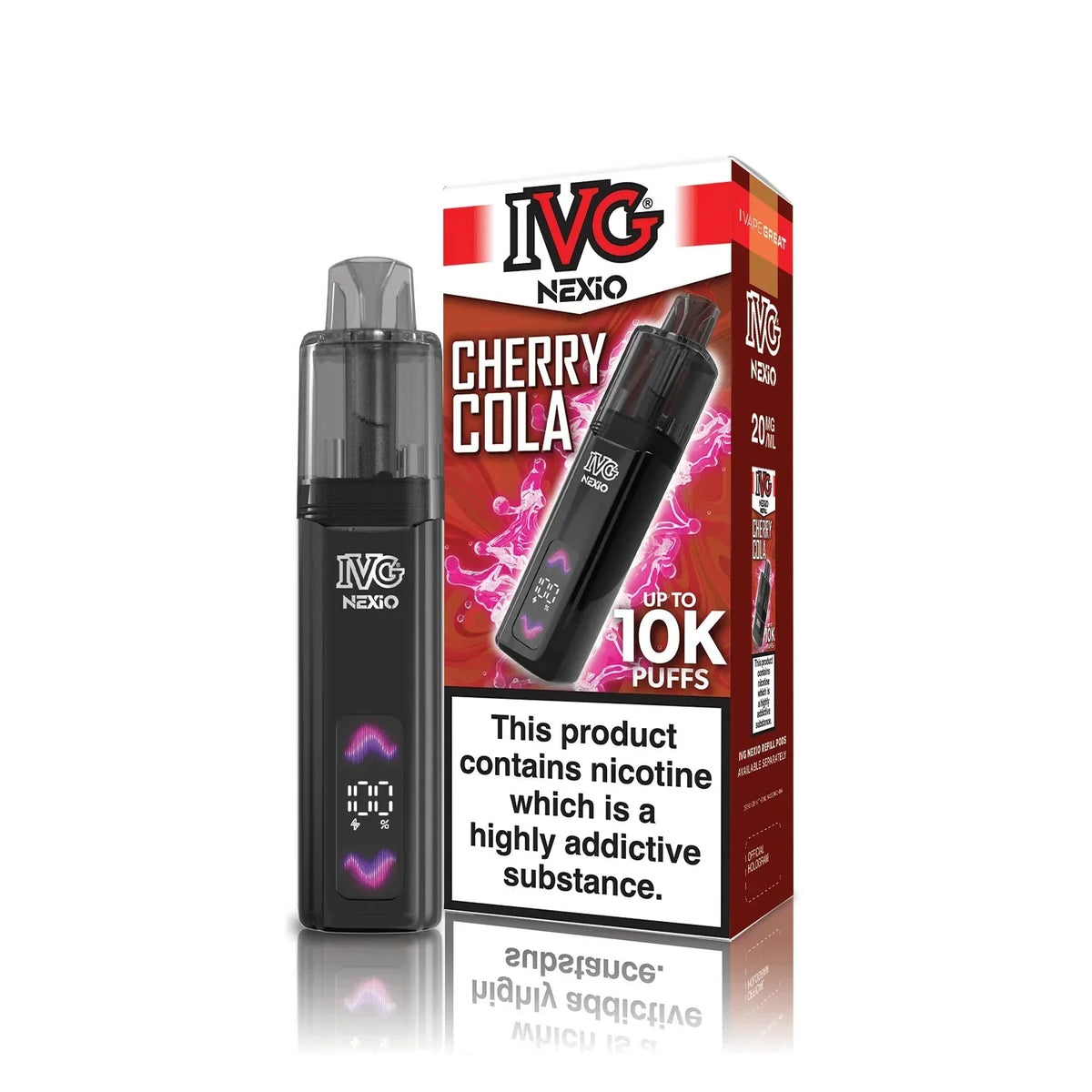 Buy IVG Nexio 10k Pod Vape Kit Box of 5 Cherry Cola