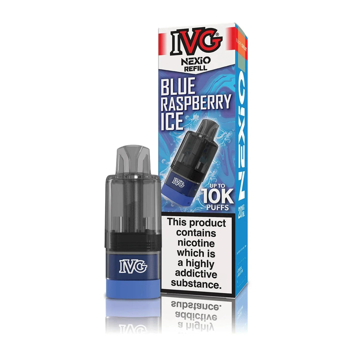 Buy IVG Nexio 10k Refill Pods Box of 5 Blue Raspberry Ice