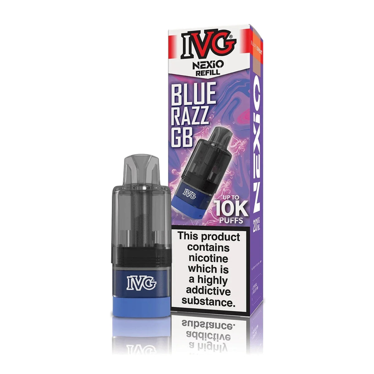 Buy IVG Nexio 10k Refill Pods Box of 5 Blue Razz GB