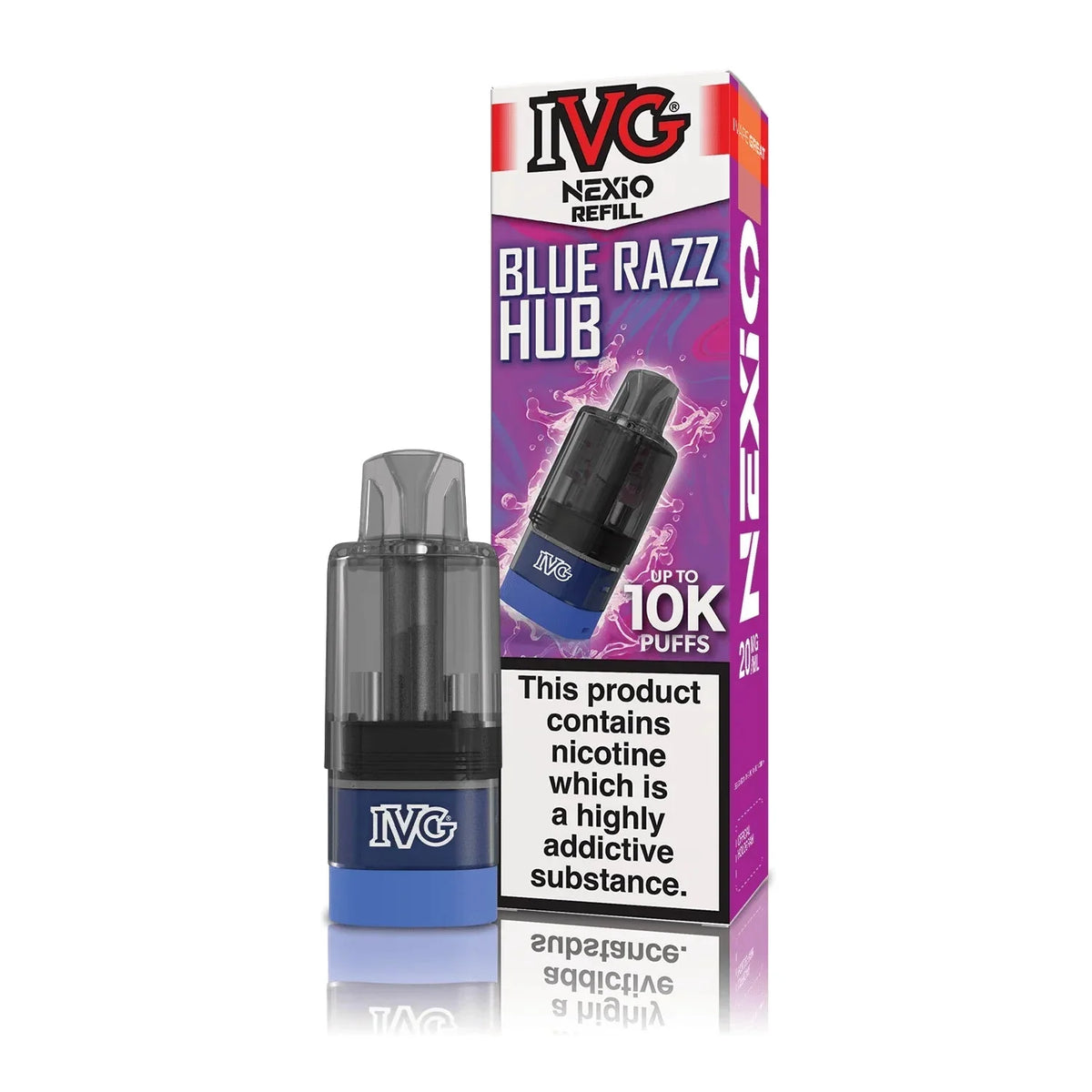 Buy IVG Nexio 10k Refill Pods Box of 5 Blue Razz Hub