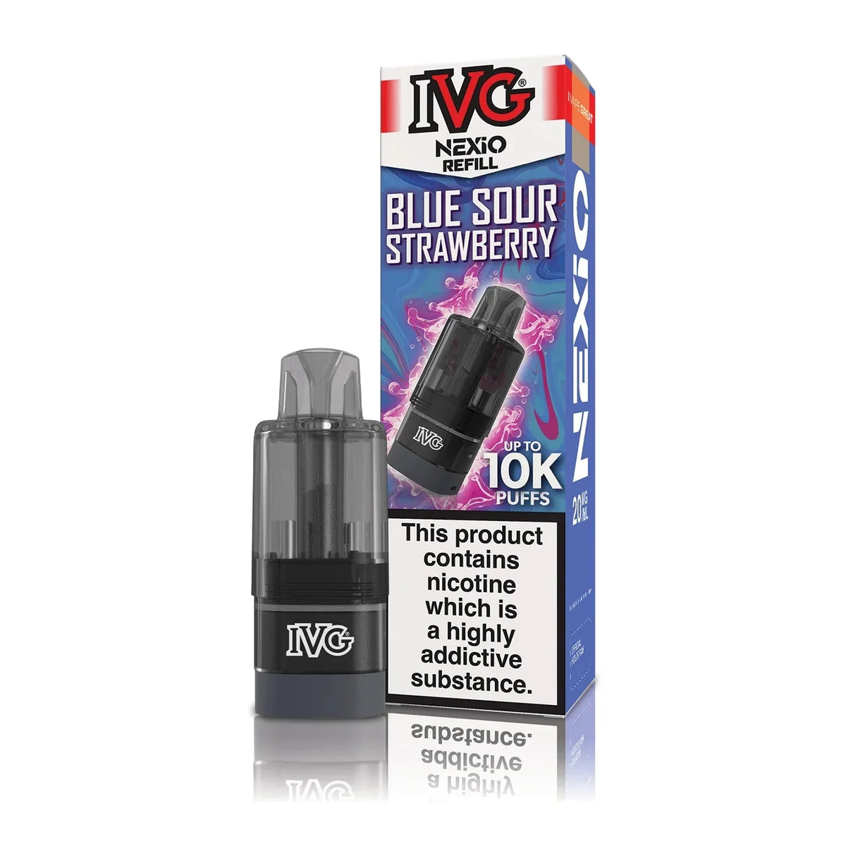 Buy IVG Nexio 10k Refill Pods Box of 5 Blue Sour Strawberry