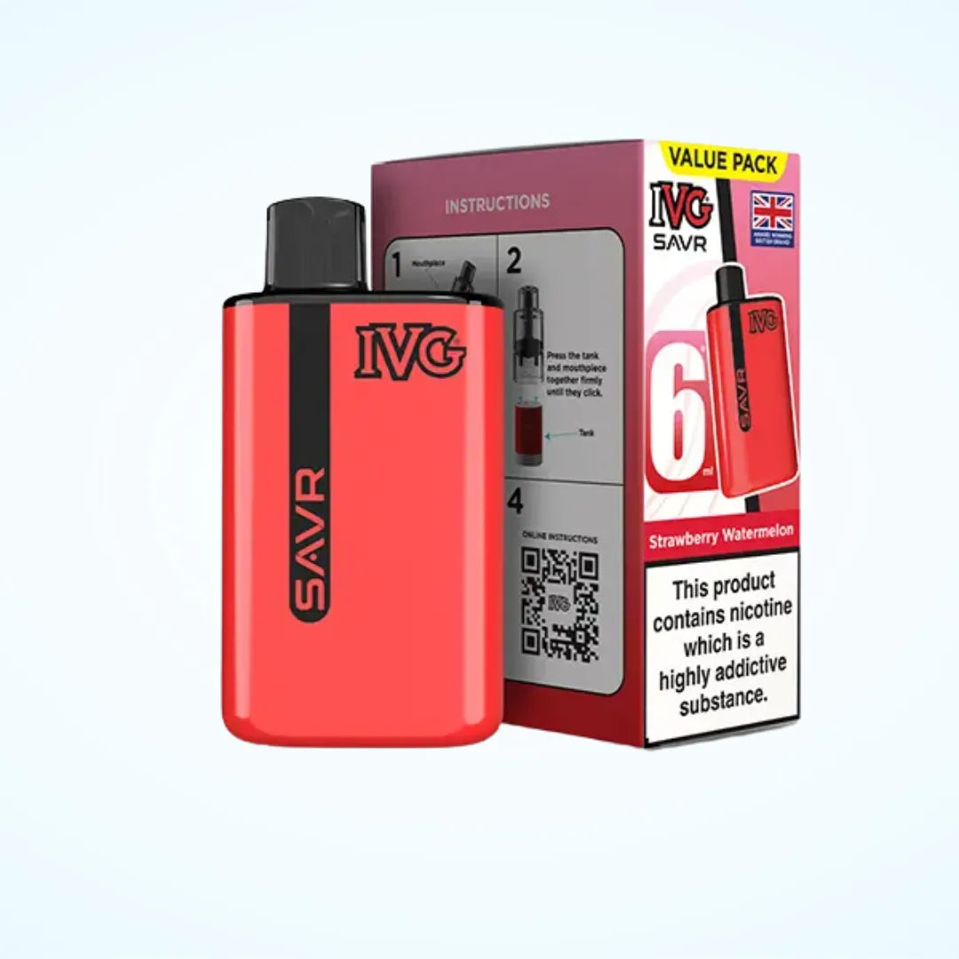 Buy IVG SAVR 3000 Vape Kit Box of 5 Strawberry Watermelon