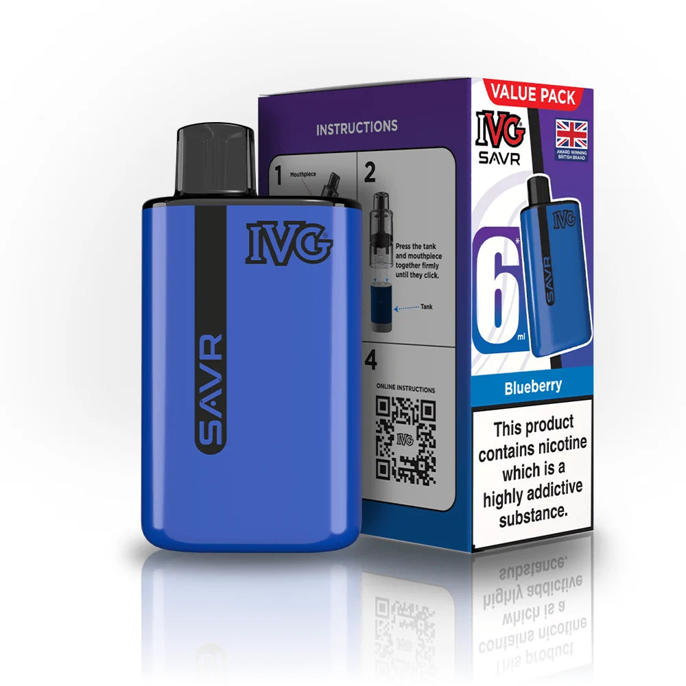 Buy IVG SAVR 3000 Vape Kit Box of 5 Blueberry