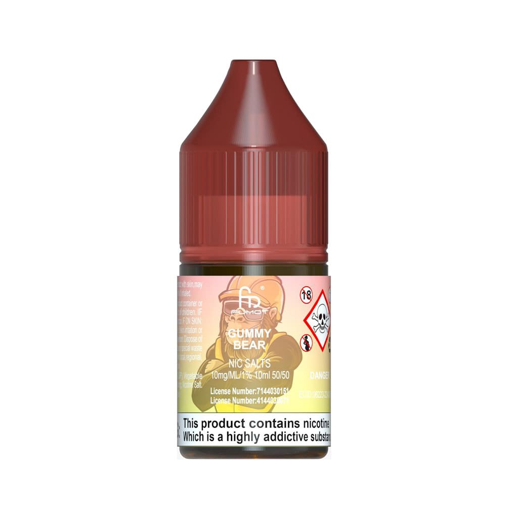Buy R & M Nic Salts 10ml E-Liquid Box of 10 10mg Gummy Bear
