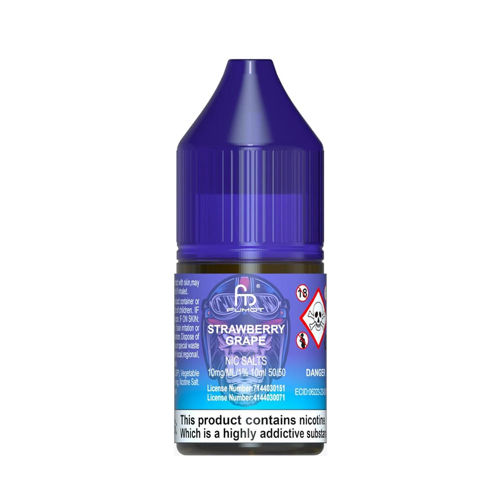 Buy R & M Nic Salts 10ml E-Liquid Box of 10 10mg Strawberry Grape