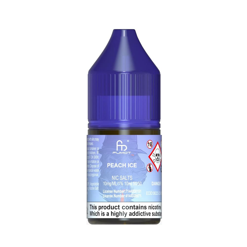 Buy R & M Nic Salts 10ml E-Liquid Box of 10 10mg Peach Ice