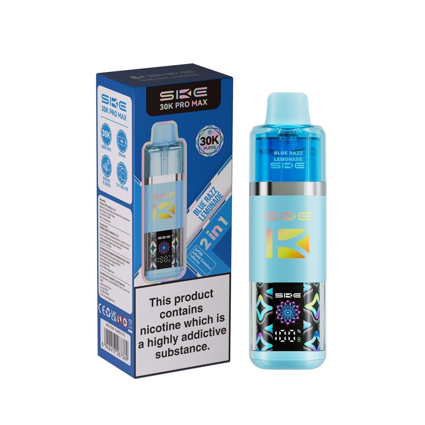 Buy SKE 30k Pro Max Vape Kit Box of 5 Blue Razz Lemonade