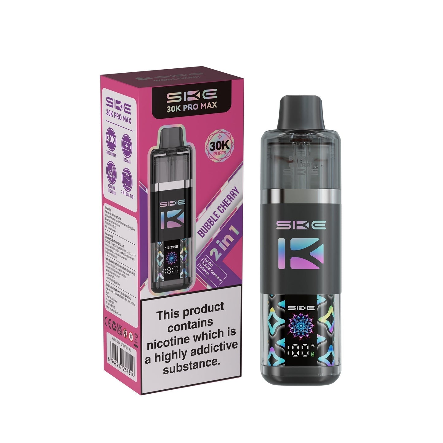 Buy SKE 30k Pro Max Vape Kit Box of 5 Bubble Cherry