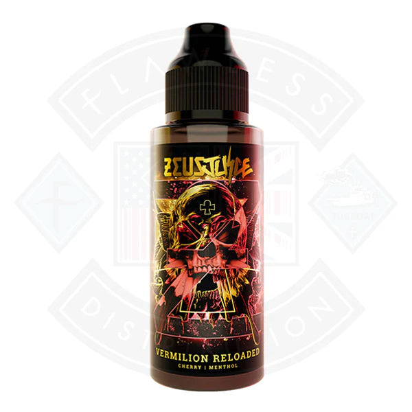 Buy Zeus Juice Vermillion Reloaded 100ml 0mg shortfill e-liquid