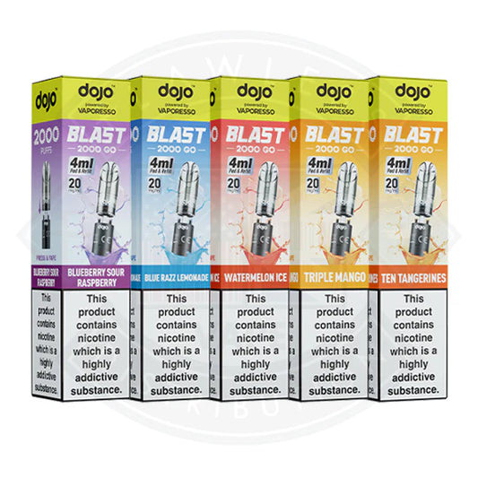 Buy Vaporesso DOJO BLAST 2000 GO Transparent POD (20mg）