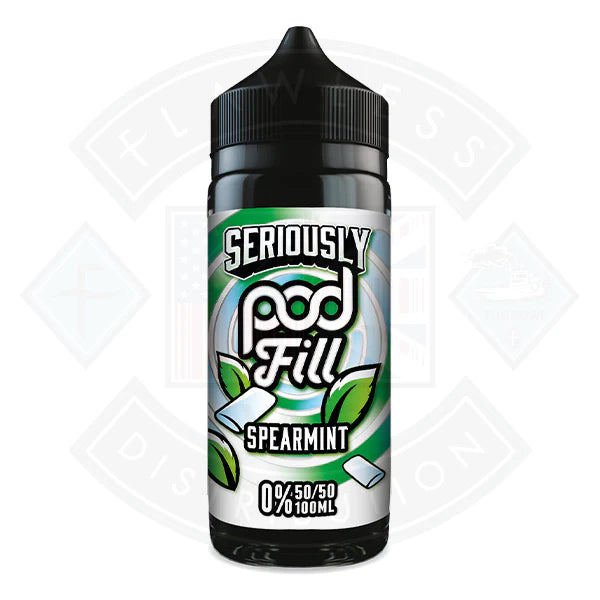 Buy Doozy Vape Seriously Pod Fill - Spearmint 0mg 100ml Shortfill