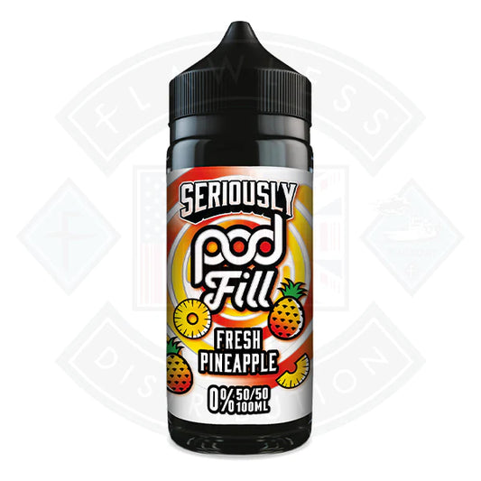 Buy Doozy Vape Seriously Pod Fill - Fresh Pineapple 0mg 100ml Shortfill