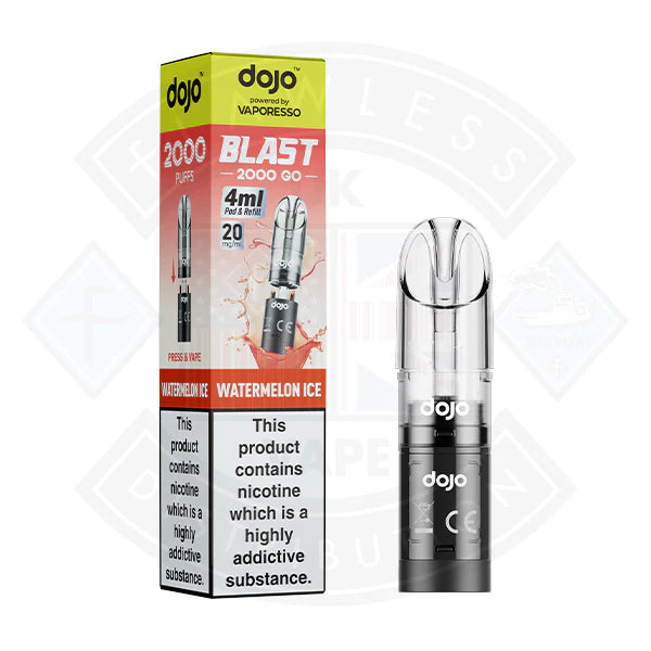 Buy Vaporesso DOJO BLAST 2000 GO Transparent POD (20mg）