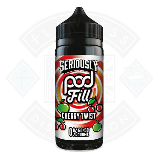 Buy Doozy Vape Seriously Pod Fill - Cherry Twist 0mg 100ml Shortfill